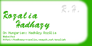 rozalia hadhazy business card