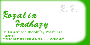 rozalia hadhazy business card